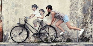 快看！一幅墙画引发的互动街头艺术