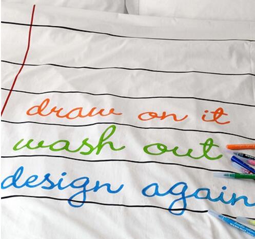 超便利清洗的创意床单，随意涂画都可以瞬间干净